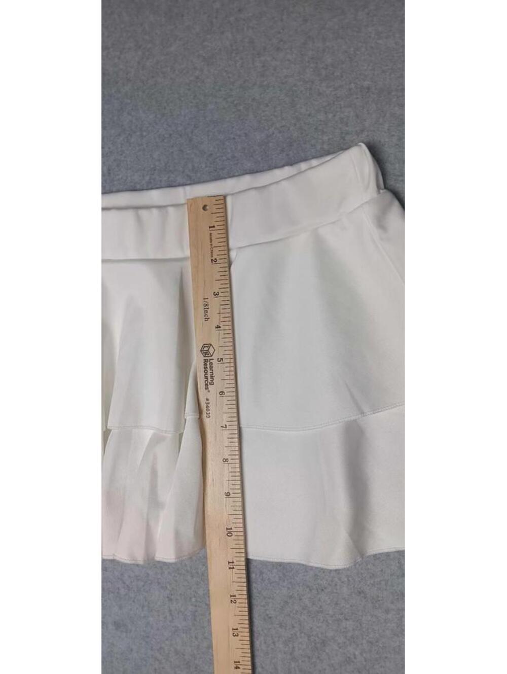 NWT! Avidlove Tiered Mini Skirt Womens Size Small White Preppy Sexy - Picture 4 of 9